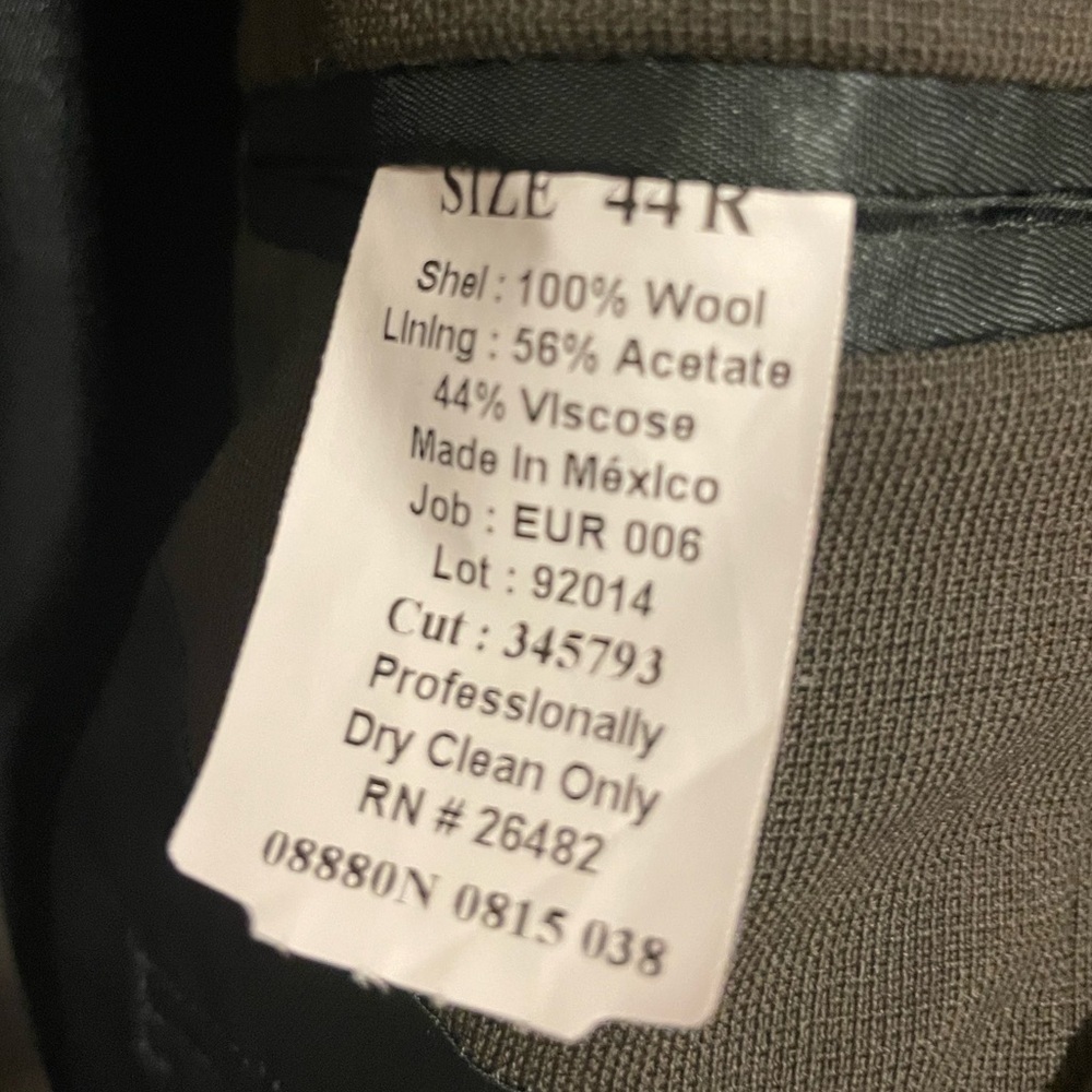 Claiborne Components Slate Gray Button Front Suit… - image 3